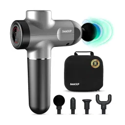 beatXP Flash Deep Tissue Massage Gun (Glossy Silver) image 1
