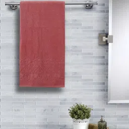 Maspar Super Soft Jacquard Red Cotton 550 GSM Bath Towel - Set of 1 image 1