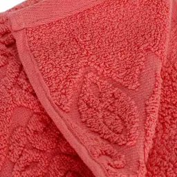Maspar Super Soft Jacquard Red Cotton 550 GSM Bath Towel - Set of 1 image 3