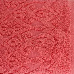 Maspar Super Soft Jacquard Red Cotton 550 GSM Bath Towel - Set of 1 image 4