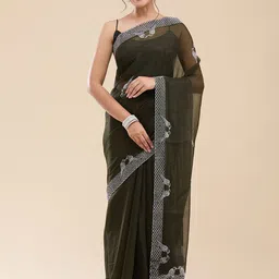 Vervee Couture Ethnic Motifs Pure Georgette Saree-image-53