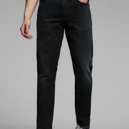 Jack & Jones Black Cotton Slim fit Denim Jeans-image-25