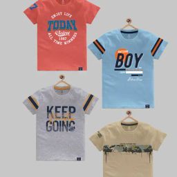 Codez Kids Multicolor Printed T-Shirt (Pack Of 4)-picture-3