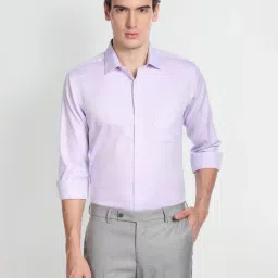 Arrow Purple Cotton Regular Fit Shirt-image-30