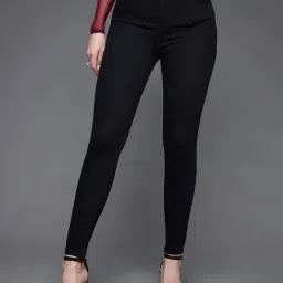 Miss Chase Black Skinny Fit High Rise Stretchable Jeans-picture-27