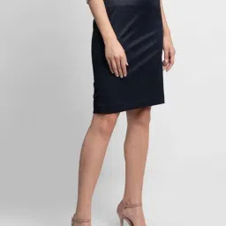 Powersutra Navy Blue Regular Fit Skirt image 2
