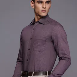 Louis Philippe Classic Fit Micro Ditsy Printed Pure Cotton Shirt-picture-34