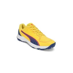 Puma 24 FH Rubber Unisex Yellow Cricket Shoes image 1