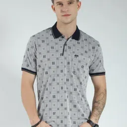 Monte Carlo Grey Regular Fit Printed T-Shirt-picture-23