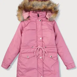 Gini & Jony Kids Pink Full Sleeves Jacket image 1