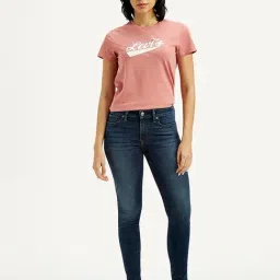 Levi's Women's Mid Rise 711 Skinny Fit Dark-Blue Jeans-image-56