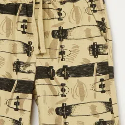 Fame Forever by Lifestyle Boys Beige Cotton Printed Shorts image 3