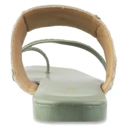 Mochi Women's Green Toe Ring Sandals image 5