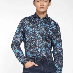 Jack & Jones Multi Cotton Slim Fit Printed Shirt image 1