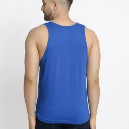 Friskers Multi Cotton Slim Fit Printed Gym Vest - Pack of 2 image 3