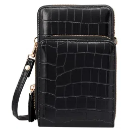 Lino Perros Black Textured Mobile Pouch image 1