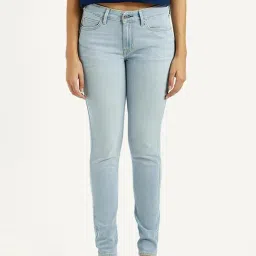 Levi's Women's Mid Rise 711 Skinny Fit Light-Blue Jeans image 4