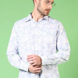 V-Mart Men Spread Collar Floral Printed Cotton Casual Shirt-image-99
