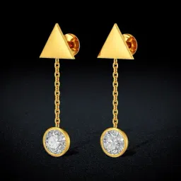 Joyalukkas 22k Gold Burnished Drop Earrings for Women-picture-34