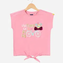 Allen Solly Junior Pink Embellished T-Shirt-image-39