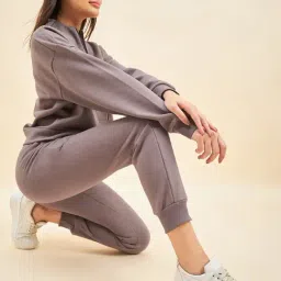 Sweet Dreams Brunt Rock Regular Fit Solid Long Sleeves Tracksuit image 4