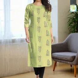 HERE&NOW Women Ethnic Motifs Printed Crepe Kurta-picture-10