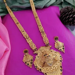 niva fashion Gold-Plated Brass Necklace & Earrings-picture-14