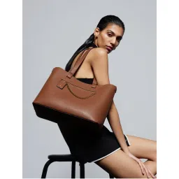 MIRAGGIO Brown Keya Medium Shoulder Bag-image-4