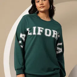 Sztori Plus Size Typography Printed Sweatshirt image 3