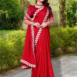 jayant creation Red Poly Georgette Sarees-picture-40