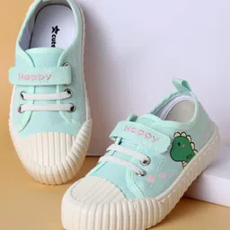 Cute Walk by Babyhug Casual Shoes with Velcro Closure & Dino Print - Light Green-picture-15