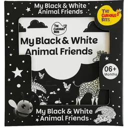 The Curious Bees - My Black & White Animal Friends | High Contrast Soft Sensory Cloth Book for Infants | Crinkle Sounds for Sensory Development & Play-image-24