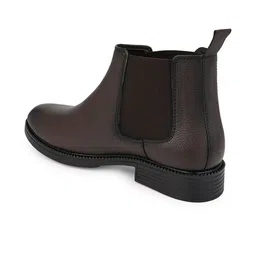 Roadster Men Brown Solid Slip-On Chelsea Boots image 2