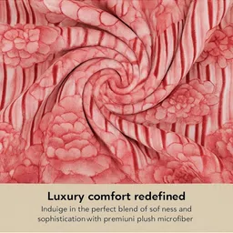 Signature Corbett Pink Floral Mink Reversible 500 GSM Mild Winter Blanket image 4