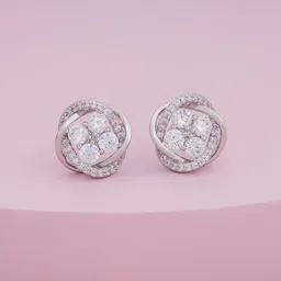 Kushal's Fashion Jewellery Rhodium-Plated Party Trendy Zircon Classic Studs Earrings-picture-37