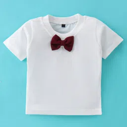 Robo Fry Woven Full Sleeves T-Shirt & Pant Set With Cap Solid Colour - Red & White image 2