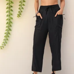 DressBerry Women Urban Influence Relaxed Fit Trousers with Box Pockets-image-36