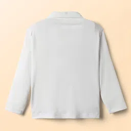 Babyhug Knit Full Sleeves Solid T-Shirt & Pant Set with Attached Waistcoat & Bow Applique - Pink image 3