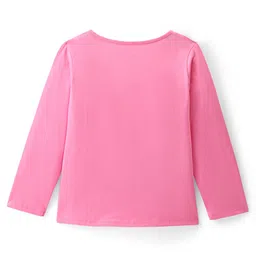 Honeyhap Premium 100% Cotton Full Sleeves Butterfly Print & Lace Detailing Top with Bio Finish Pack of 2 - Sachet Pink & Buff Orange image 5