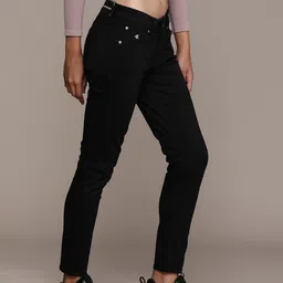 Calvin Klein Jeans Women Black Body Slim Fit Low-Rise Stretchable Jeans-image-6