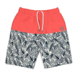 HELLCAT Kids Coral & White Printed Shorts image 1