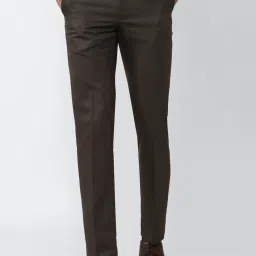 Van Heusen Brown Slim Fit Trousers image 1