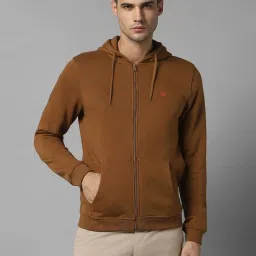 Allen Solly Brown Cotton Regular Fit Hooded Sweatshirt image 1