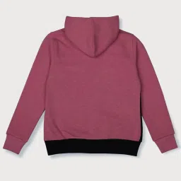 Palm Tree Kids Pink & Black Cotton Color Block Full Sleeves Jacket image 2