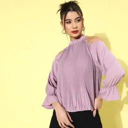 KASSUALLY Purple Relaxed Fit Top-image-7