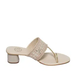 NR by Nidhi Rathi Women's Peach Toe Ring Sandals image 3