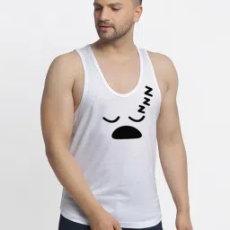 Friskers Multi Cotton Slim Fit Printed Gym Vest - Pack of 2 image 2