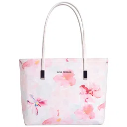 Lino Perros White Printed Medium Tote Handbag image 1