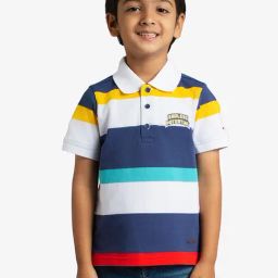 Ed-A-Mamma Boys Multi Cotton Striped T-Shirt-picture-31