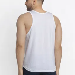 Friskers Multi Cotton Slim Fit Printed Gym Vest - Pack of 2 image 3